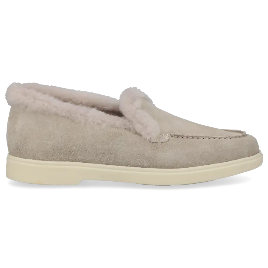 Loafers with fur for women hotsell